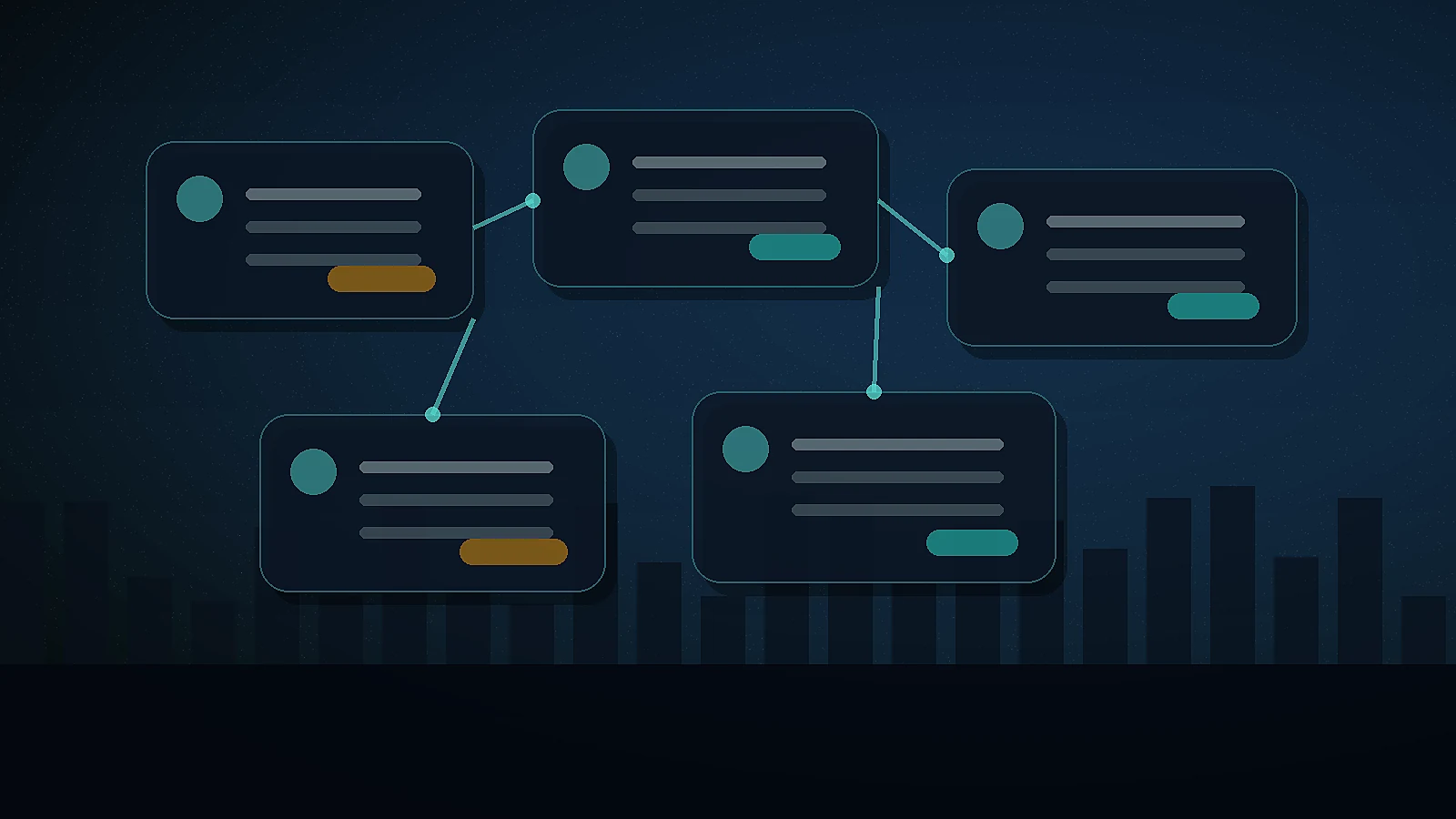 Dark Sacramento AI receptionist workflow with call cards, handoff signals, and teal automation accents