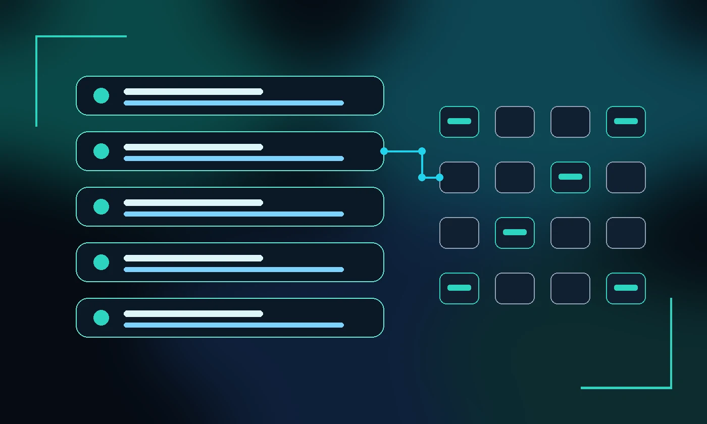 Abstract appointment reminder automation workflow with Sacramento-inspired teal and cyan accents