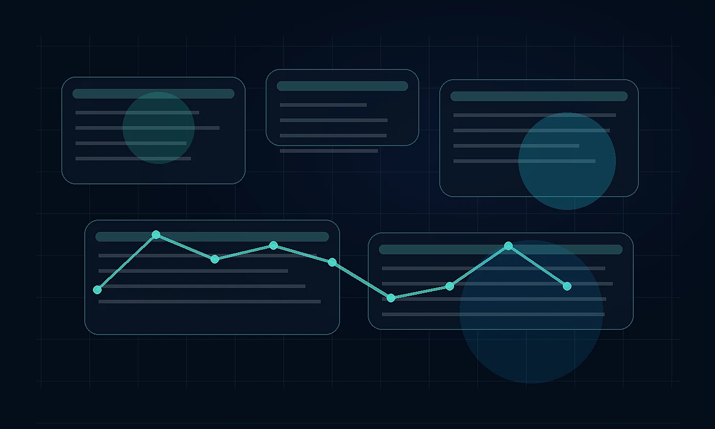 Sacramento service business capacity planning dashboard with teal automation signals on a dark workspace