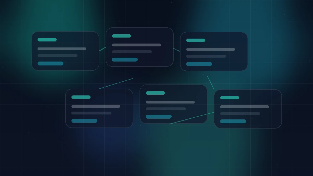 Abstract dispatch automation board with Sacramento-inspired teal and cyan accents